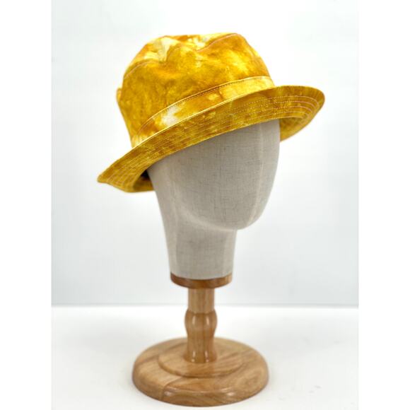 CLARE V Cloud Tie Dye Bucket Hat Womens XS Small Marigold Yellow Packable NWT main image 13
